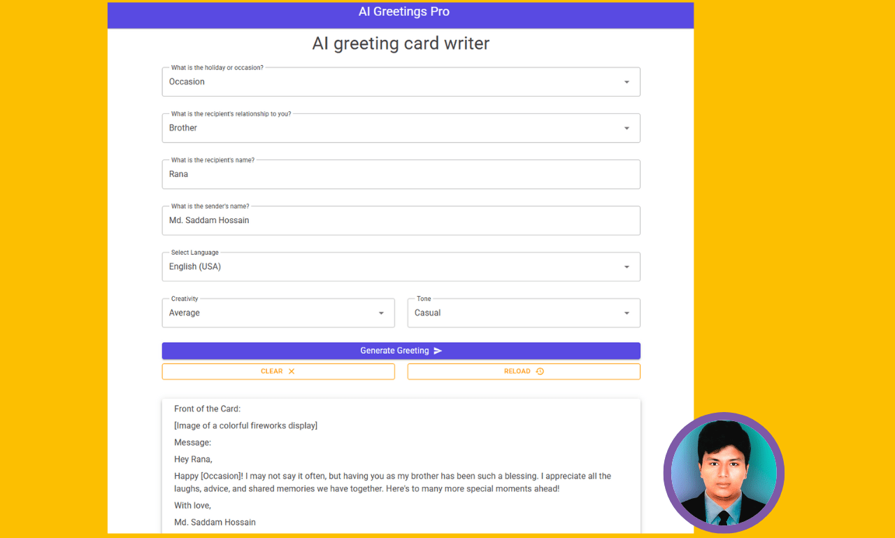 AI Greetings Pro