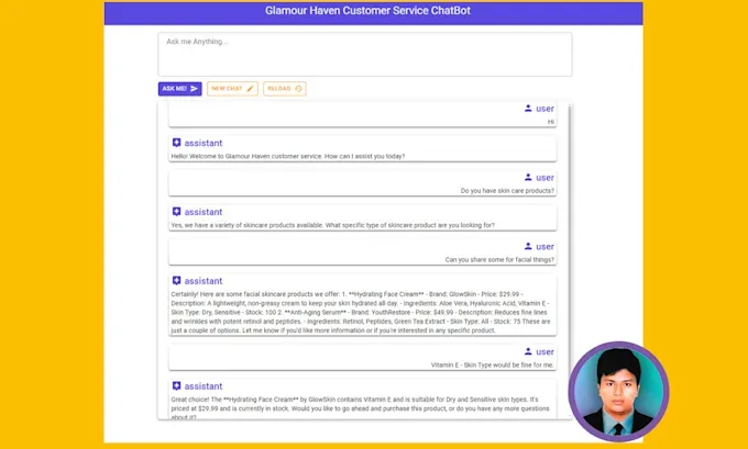Glamour Haven Customer Service ChatBot