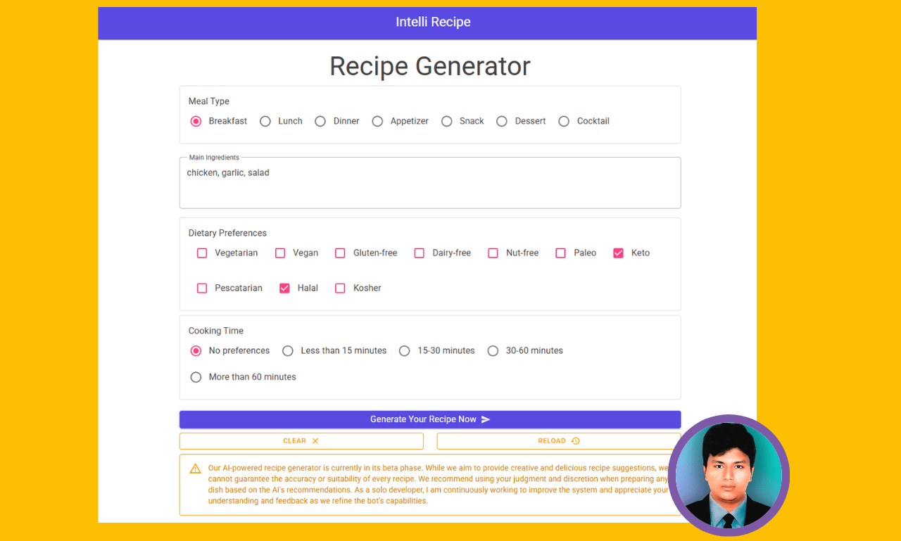 Intelli Recipe Bot