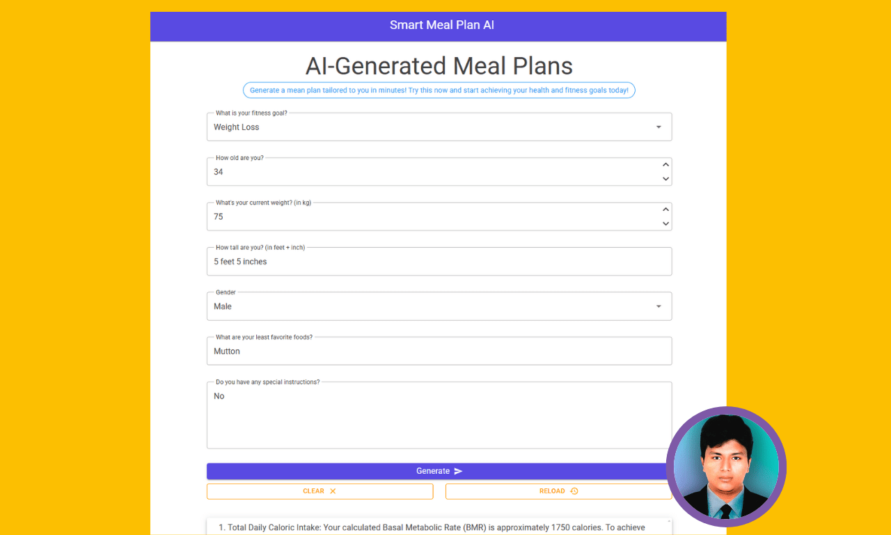 Smart Meal Plan AI