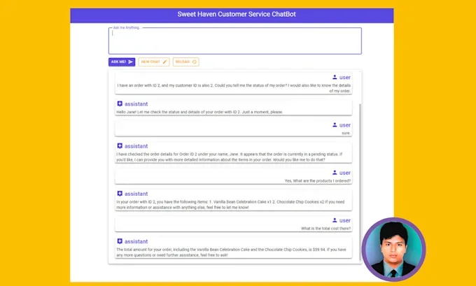 Sweet Haven Customer Service ChatBot